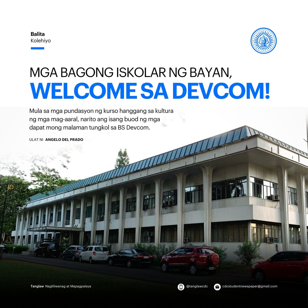 tanglawdevcom's tweet photo. Welcome sa Devcom, mga bagong Iskolar ng Bayan! β Narito ang isang gabay tungkol sa iyong magiging kurso sa UP Los BaΓ±os.
π Basahin: https://t.co/gyMIbRogW7
#TanglawCDC
#OneCDC https://t.co/pwh59I9w85