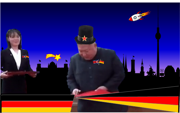 451_Grad_F's tweet photo. @Verfassungssch Na dann... #Die_Partei kann ja #Kim_Jong_Peng den Reichshauptstadtschlüssel🗝️&amp; die Krone von #Pipin_dem_Kurzen🎩 anbieten, dann wird er sicher mit großer Freude auf den #Kotau der Deutschen verzichten &amp; die Deutschen an seine Errungenschaften teilhaben lassen! Lang lebe König Kim https://t.co/EZbsjyLCNz