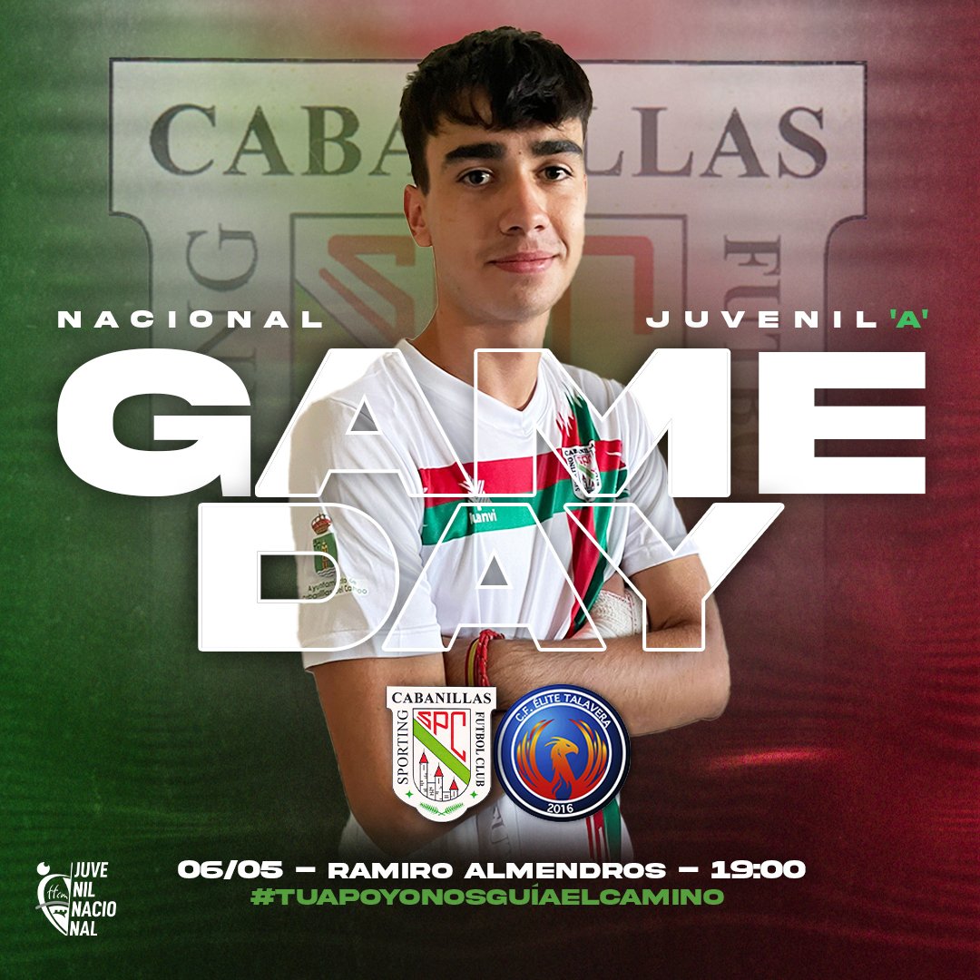 Sp_Cabanillas's tweet photo. JUVENIL NACIONAL
El Juvenil Nacional tiene un partido muy importante en casa en su lucha por la salvación.
🚨ENTRADA GRATIS PARA PEÑISTAS DE CABANILLAS DEL CAMPO (Se deberá llevar la camiseta)🚨
#123Sporting🇮🇹
📆 06/05/23
🏠 Ramiro Almendros
⏰ 19:00h
🆚 CF Élite Talavera https://t.co/p3CPTCt8go