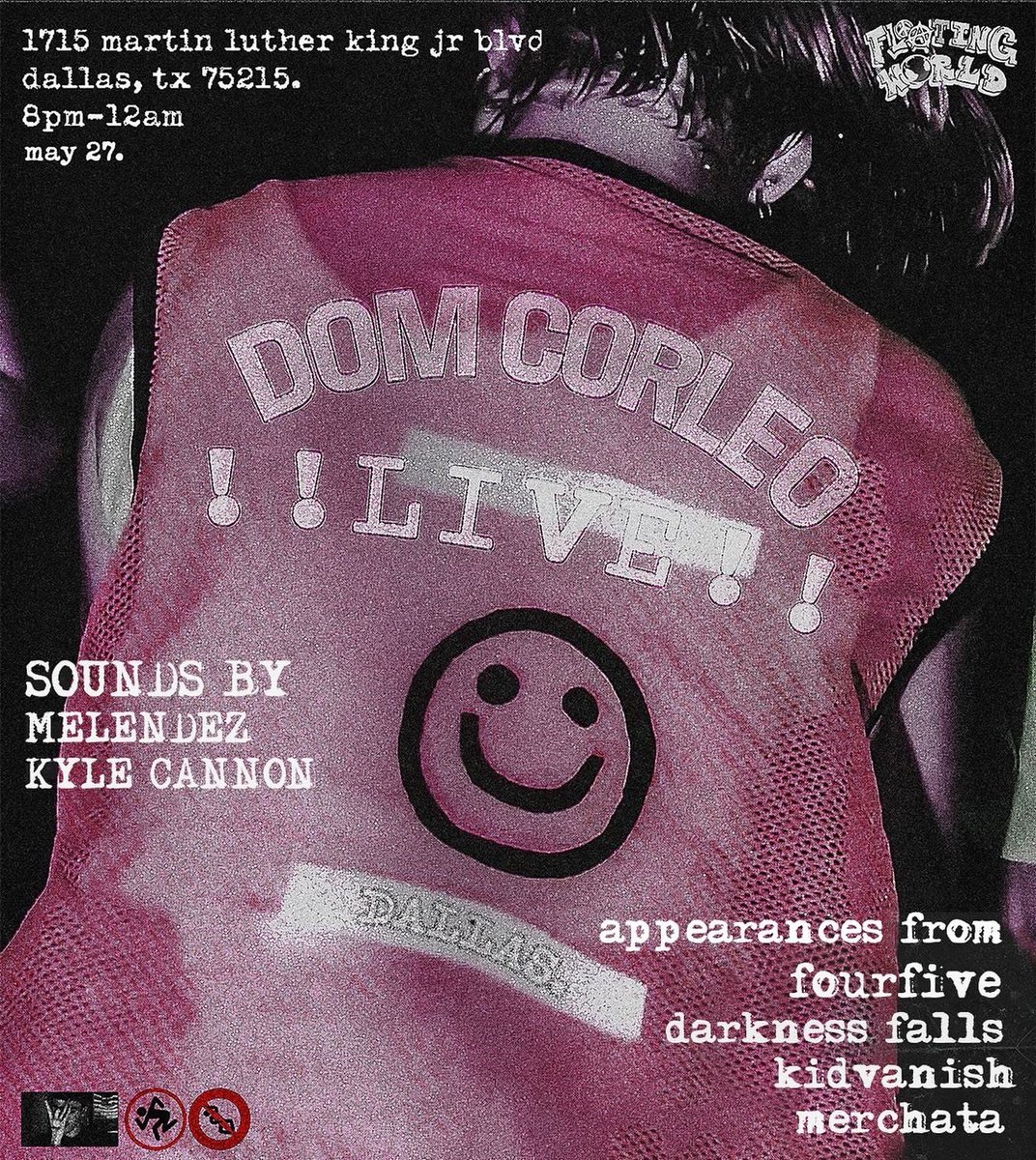 fwjoshcamp's tweet image. MAJOR SHOW ANNOUNCEMENT ‼️

MAY 27TH WE’RE BRINGING OUT 
#DOMCORLEO &amp;amp; #FOURFIVE TO 
DALLAS TEXAS !! ⭐️

HUGE SHOW FOR THE UNDERGROUND 🔔 
@domcorleo @cmfourfive #omo #uggh