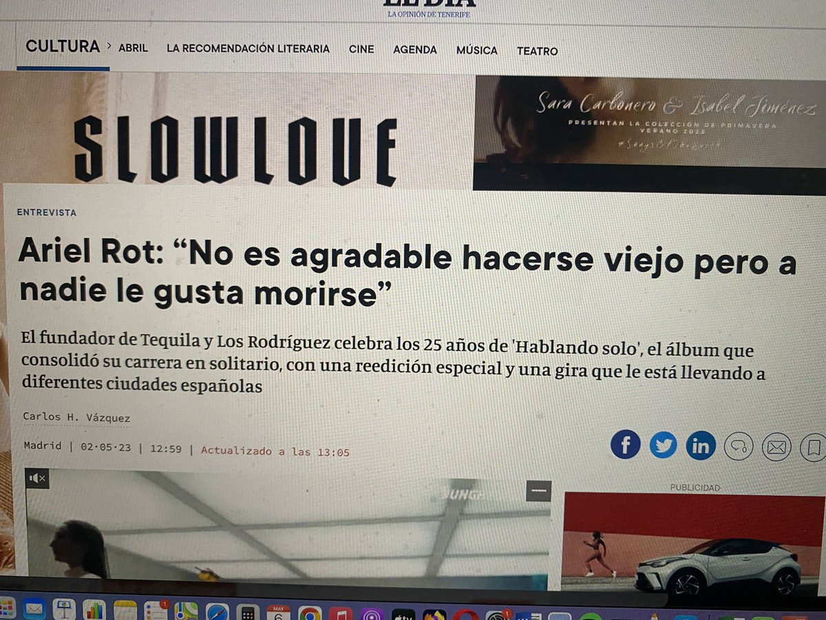 Muchas ganas de que llegue el concierto de <a href="/ArielRotOficial/">Ariel Rot</a> en el <a href="/GarufaClub/">GarufaClub</a>, especialmente después de esta luctuosa e inesperada noticia