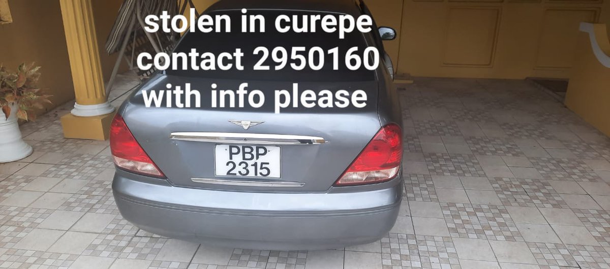 Rastabarbie24's tweet photo. Crime has reached my doorstep 😔
Our light grey Nissan Almera PBP 2315 was stolen around 3am on 6/5/23 in Curepe. 
If anyone seen, heard, knows somebody who knows somebody, please inbox me. 
Be safe T&amp;T https://t.co/WSn3fJuBNu