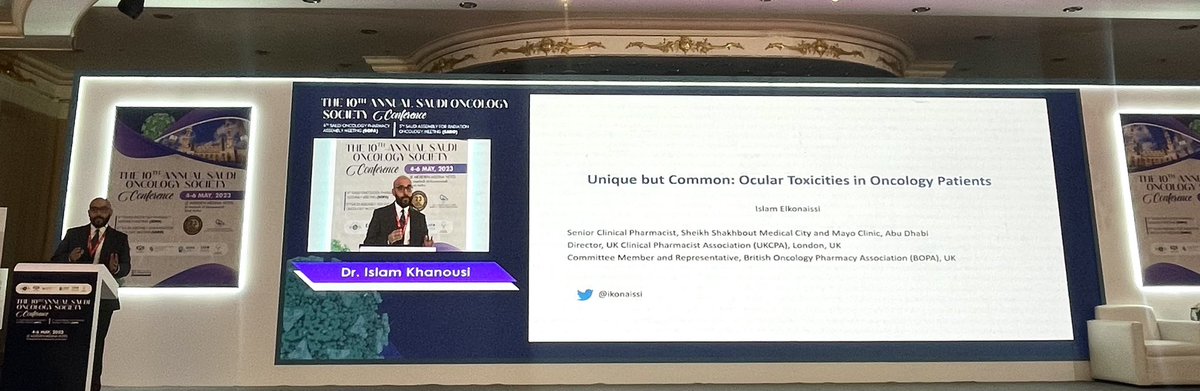 SOPS_SA's tweet photo. The last topic for the day “Unique yet common: ocular toxicities in oncology patients” by Dr. Islam Khanousi

#4thSOPA 
#10thSOS https://t.co/j9vi6VKYmi