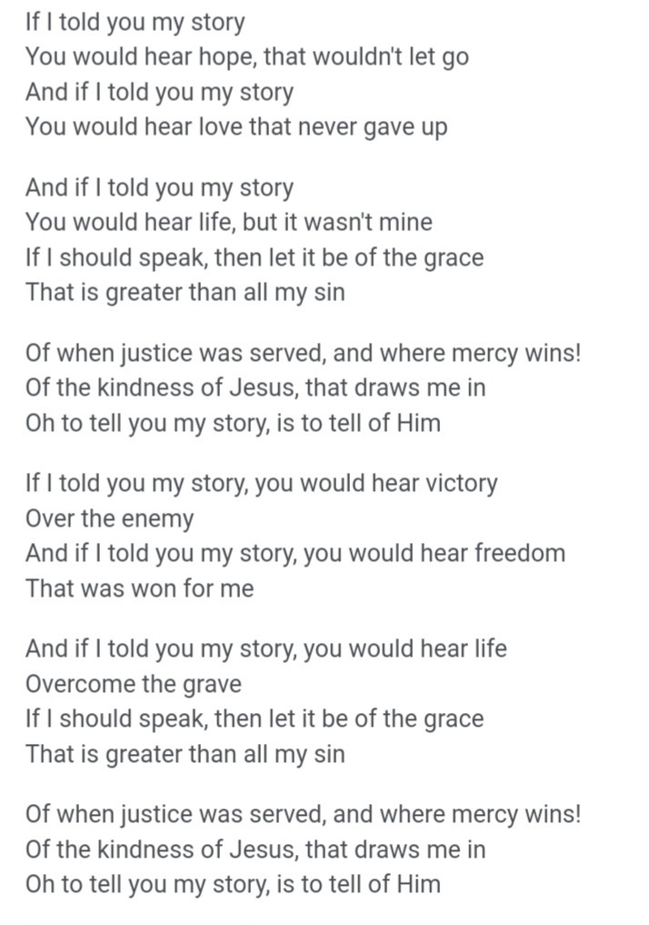 sherisa7's tweet photo. My Story - Big Daddy Weave
https://t.co/g4zbUyEj4T
@Hisloveliftedme @blancef @Darren86464282 and Everyone
#AllToJesus
#BlessedAndGrateful https://t.co/Nw8535zmlf