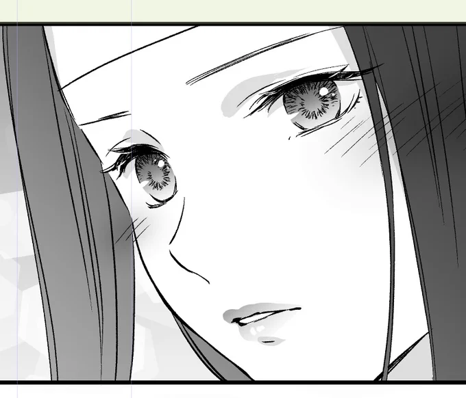 目の描きこみ増やしてちび藍公子の美少女度を上げる作業