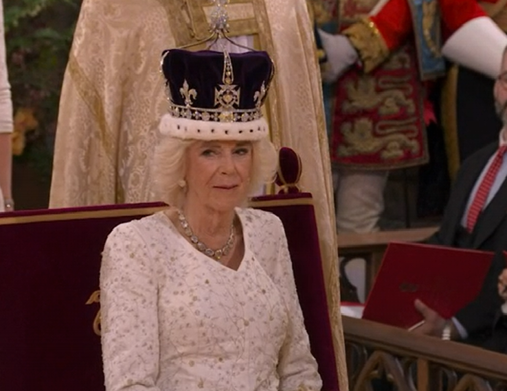 Queen Camilla, now a crowned queen