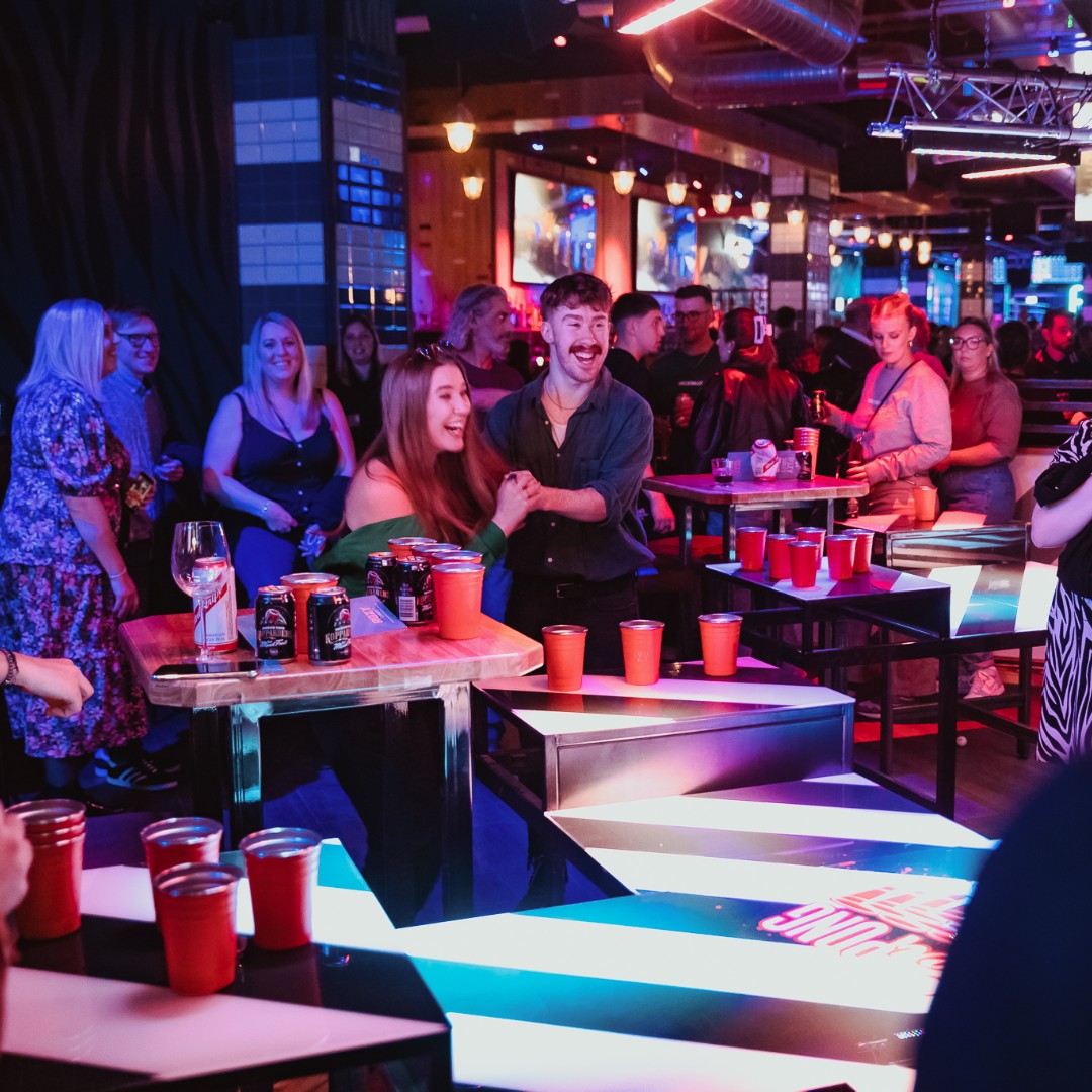 It's time to get your balls wet for beer pong day 🍺 👉 bit.ly/419owRK #roxylanes #beerpongday #beerpong #beerpongchamp