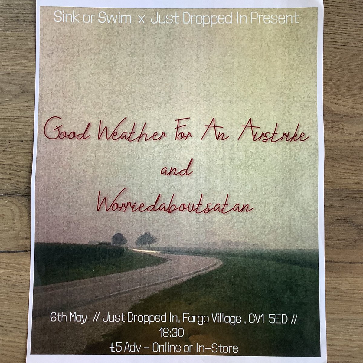 GWFAA (@gwfaa) on Twitter photo See you tonight, Coventry (@InDropped)
Doors 6:30pm
<a href="/teamsatan/">worriedaboutsatan (not here, find me elsewhere)</a> 7pm
GWFAA 8pm See you tonight, Coventry (@InDropped)
Doors 6:30pm
<a href="/teamsatan/">worriedaboutsatan (not here, find me elsewhere)</a> 7pm
GWFAA 8pm