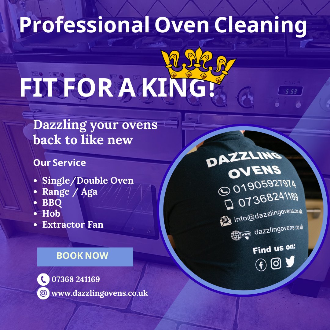 Ready to have your oven looking so good and dazzling clean? #fitforakng #WorcestershireHour #ovencleaning