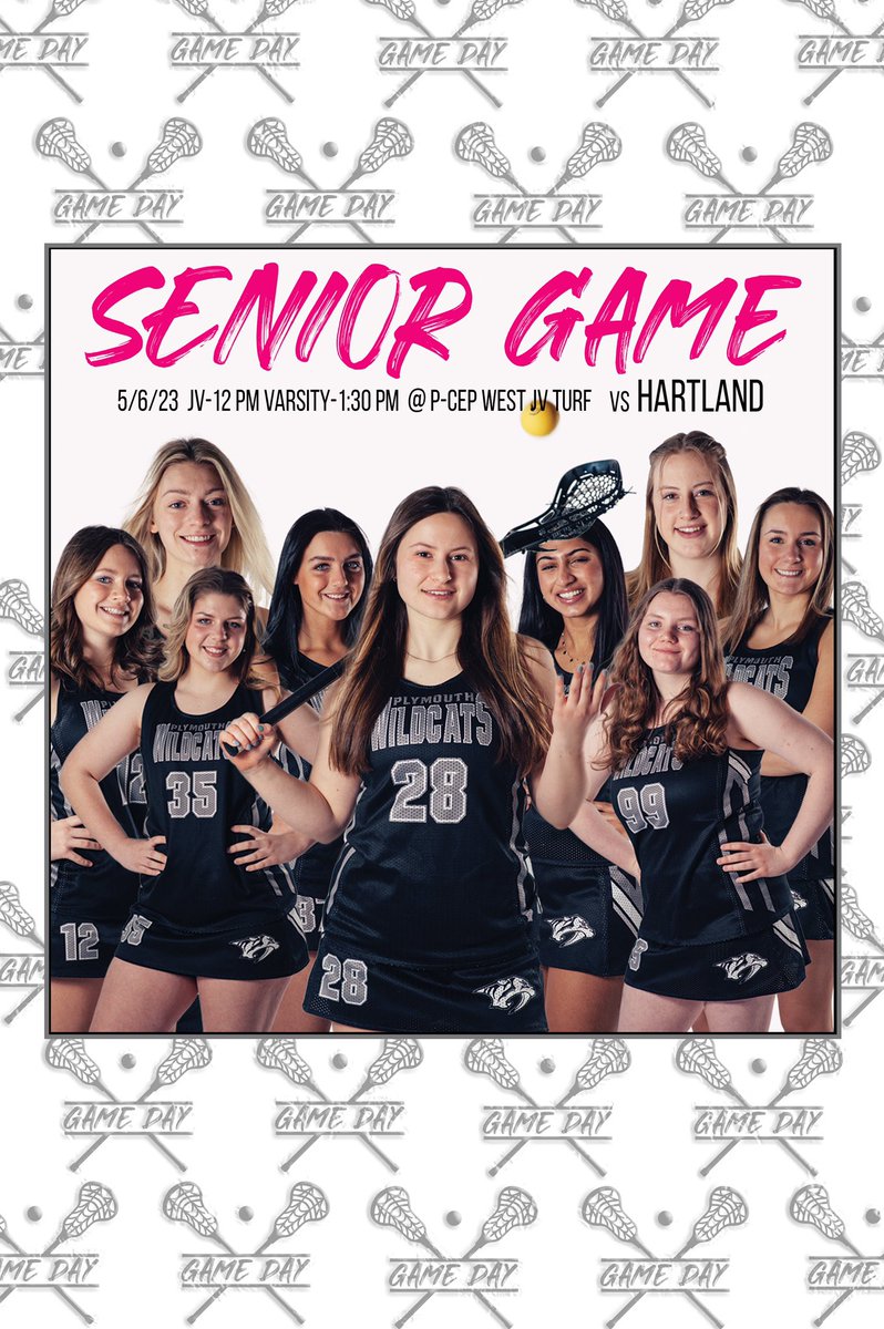 Rise and shine it’s finally Senior Game Day! Come watch the Wildcats vs. Hartland and help us honor our seniors. Senior presentation right after the JV game.

P-CEP JV West Turf
JV 12:00pm
Varsity 1:30pm

GO Cats!

#girlslacrosse #HSlacrosse #lax