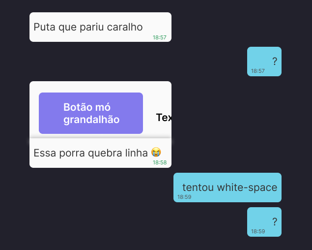 lixeletto's tweet photo. Off topic de formulários, mas é importante !!!!!

Já aconteceu com você de o texto de um container não ficar numa linha só nem fodendo?

E te recomendarem

- word-break
- white-space
- overflow-wrap(?)

Segue o fio e bora entender de uma vez por todas pq isso acontece -> 🧵 https://t.co/9T71fZbuuk