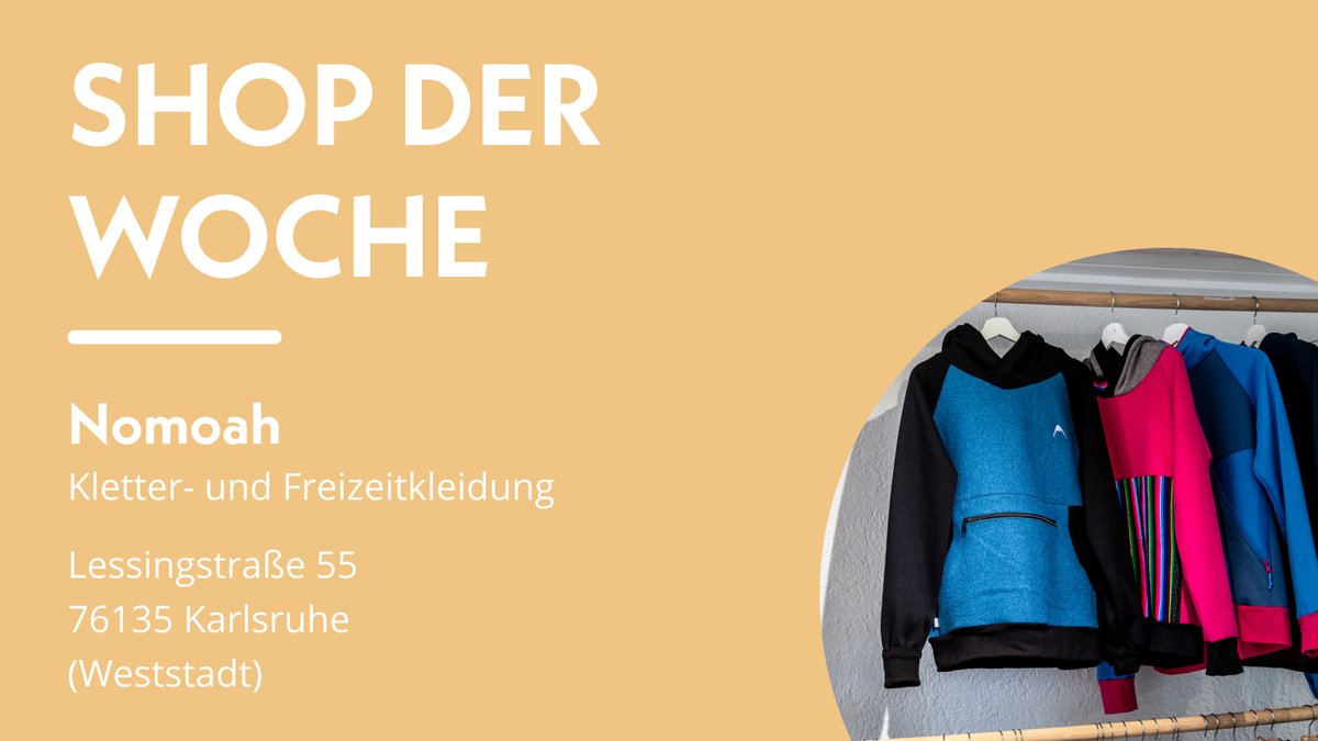 karlsruhepuls's tweet photo. (Anzeige)
Unser Shop der Woche heißt Nomoah. 🧗
👉 Lest das Porträt auf https://t.co/RkAxCf9mg0
#karlsruhe #karlsruhepuls #shops #shop #shopping #kleidung #handgemacht #localbusiness #handicraft #design #localdesigner #stadtmagazin #lokalmedien https://t.co/v4iwjpg2ZL