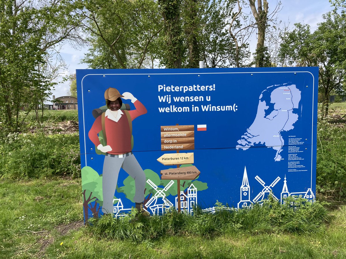Eerste etappe zit erop! Pieterburen-Winsum met <a href="/MartineWolters/">Martine Wolters</a> @St_Pieterpad
