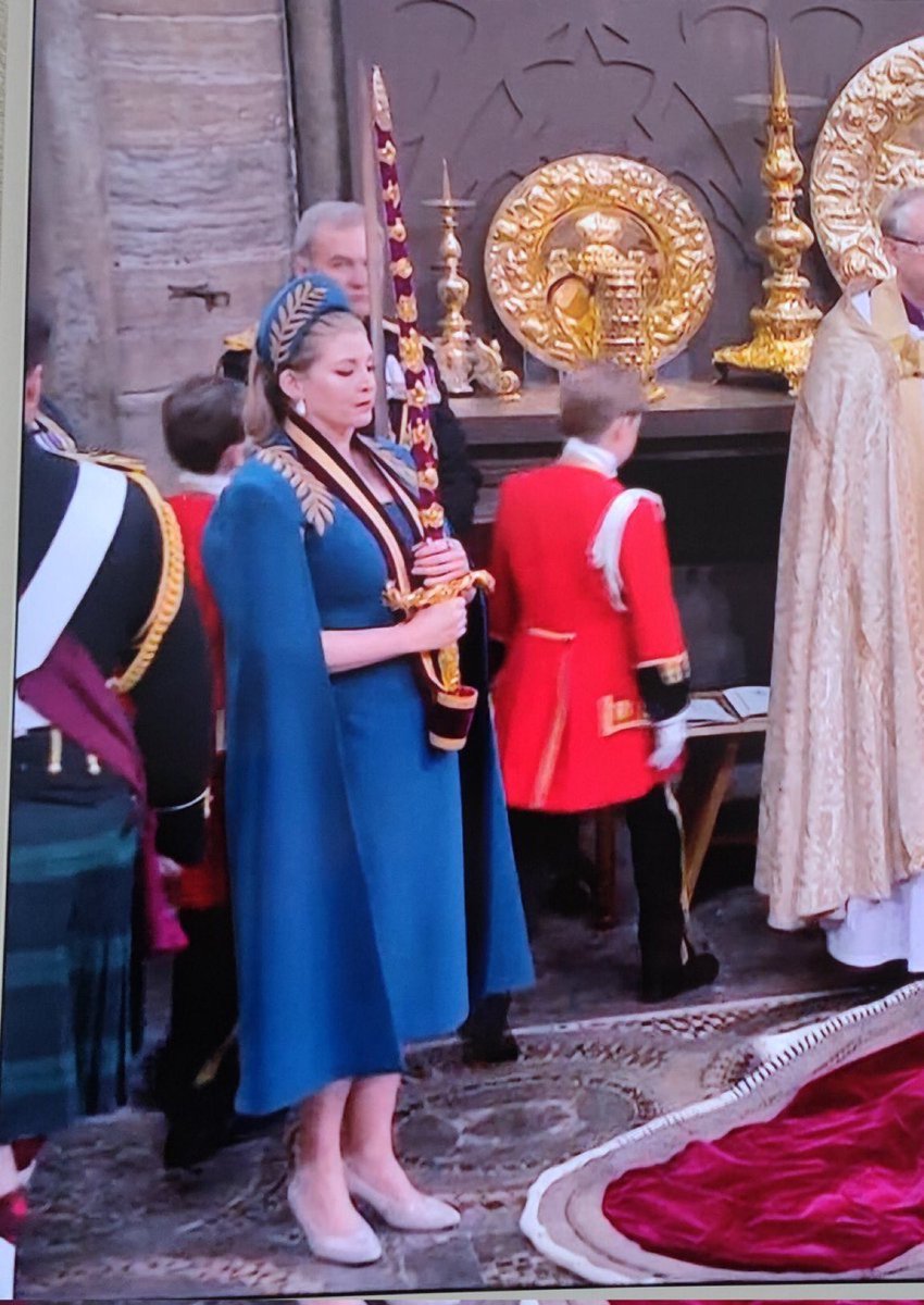 brianmore59's tweet photo. Penny Mordant held that sword longer than Truss was PM. #Coronation https://t.co/EJRn0ICTCp