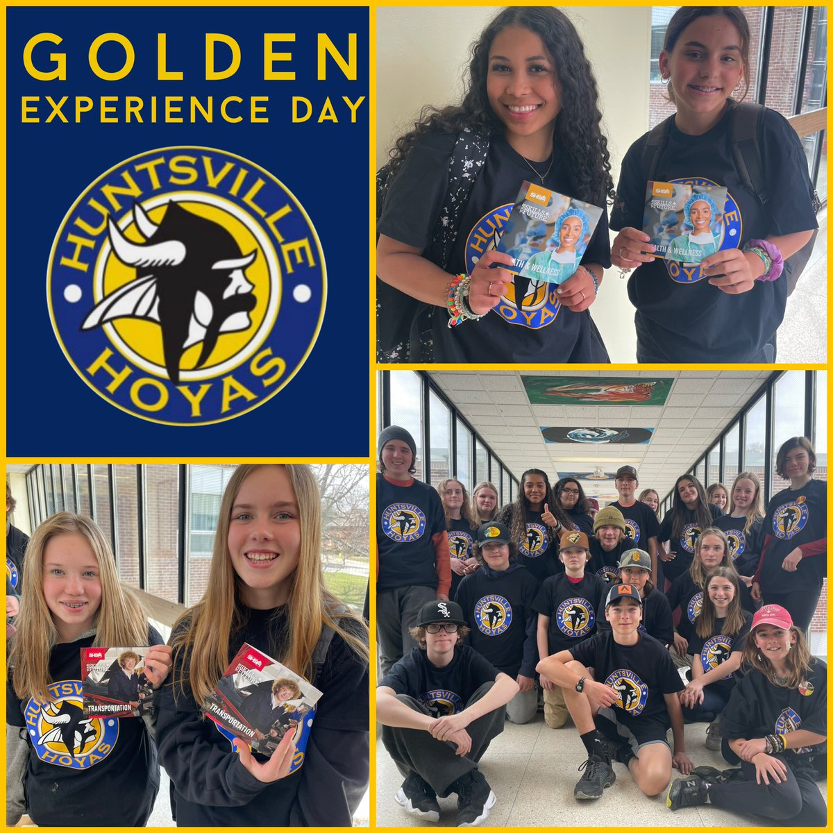 KatiePellerin's tweet photo. We’ve been working to improve the grade 8 to 9 transition process around @tldsb with more in-person experiences at high schools. At @HuntsvilleHS we designed an opportunity for each incoming class to experience an entire day immersed in life at HHS! #TLDSBintermediates https://t.co/q1aWMHYGAi