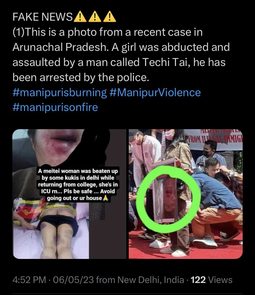 yunglean87's tweet photo. Meitei protesting in the Capital using photo from Arunachal.
They are trying to fool the media and government that they are the victim. Unfortunately, many ignore the truth and still believe the lies #Manipur #manipurisburning #ndtv #manipurnews #IndianNews https://t.co/juno3GMaOs