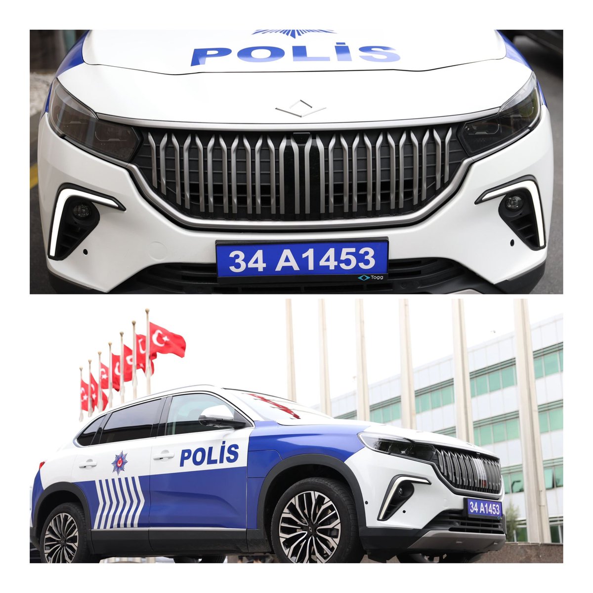 💢 Emniyet Genel Müdürlüğü
Yerli ve Milli Otomobil 🚘 Togg 'u
Kullanmaya, Fatih Sultan Mehmed'in
İstanbul'u Fetih Tarihi Olan 1453
Plakası ile Başladığını Duyurdu..