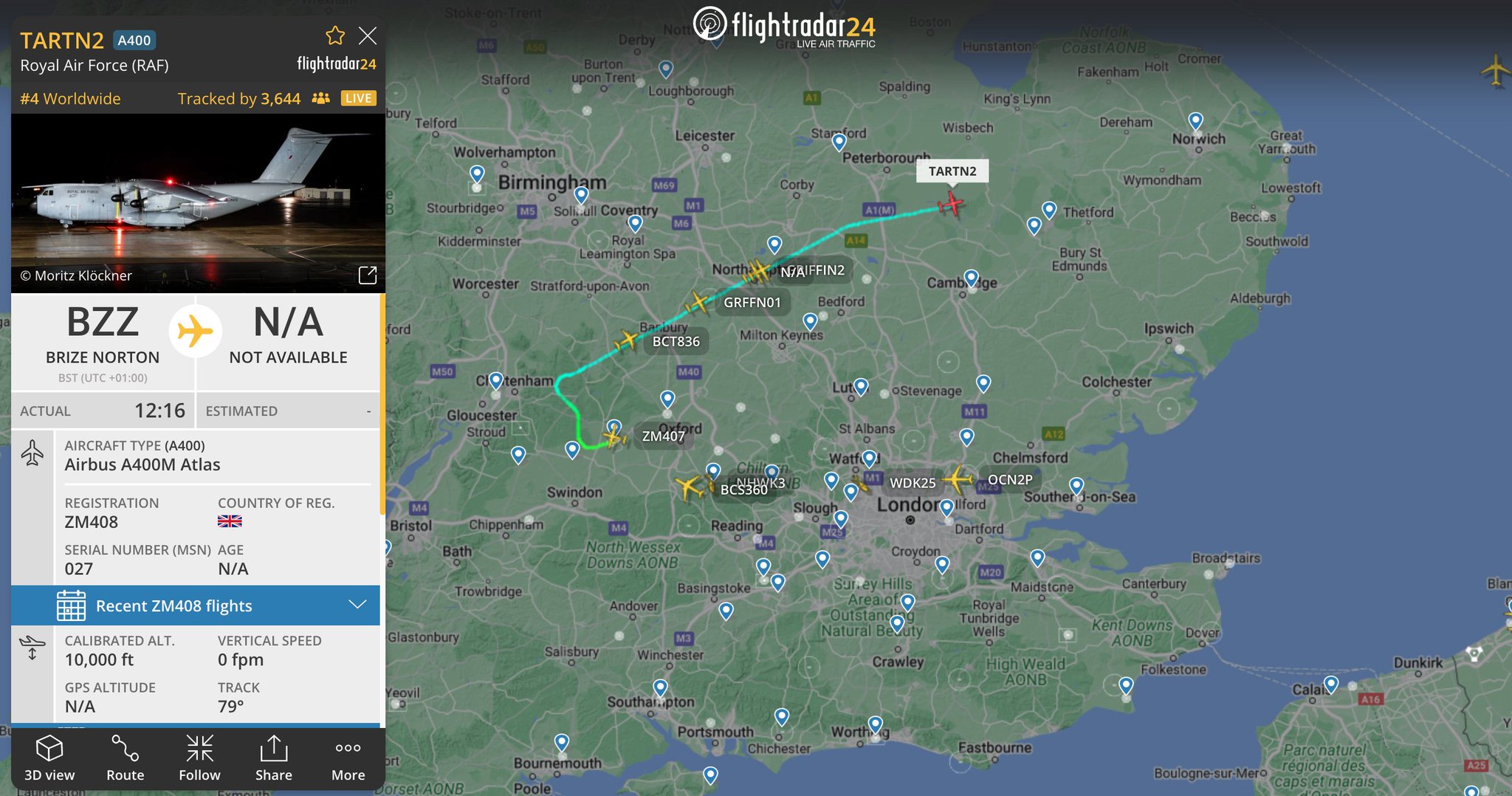 Flightradar24 on Twitter "...and they're off! A nice stream of multi