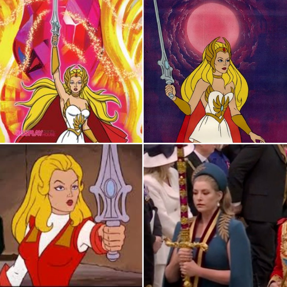 Huge credit to the fabulous <a href="/PennyMordaunt/">Penny Mordaunt</a> for holding that bloody sword like She Ra #CoronationDay #PennyMordaunt