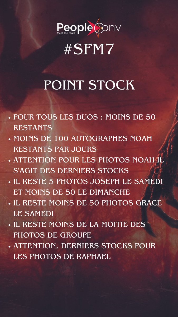 peoplecons's tweet image. #SFM7 | Alerte stock ! // Stock alert 

Tickets : people-convention.com/event/stranger…