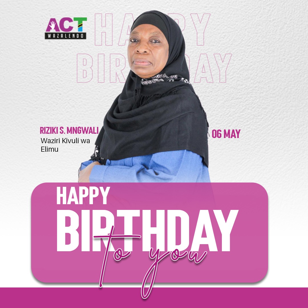 Siku kama ya leo alizaliwa Waziri Kivuli wetu wa Elimu, Ndugu <a href="/rizikishahari/">Riziki S. Mngwali</a>. Mungu ambariki, amjalie afya njema na mafanikio.