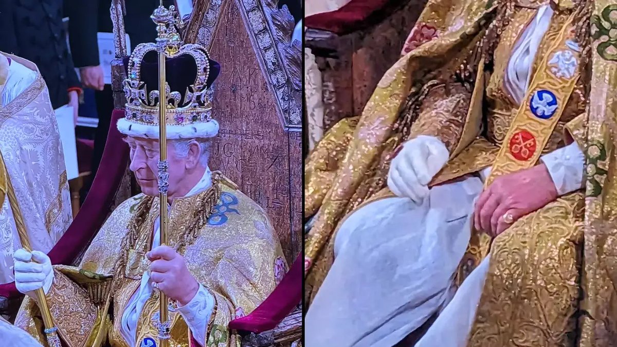ladbible's tweet photo. 🚨 | Reason why King Charles only wore one white glove during coronation crowning https://t.co/2djJOsRbQk
