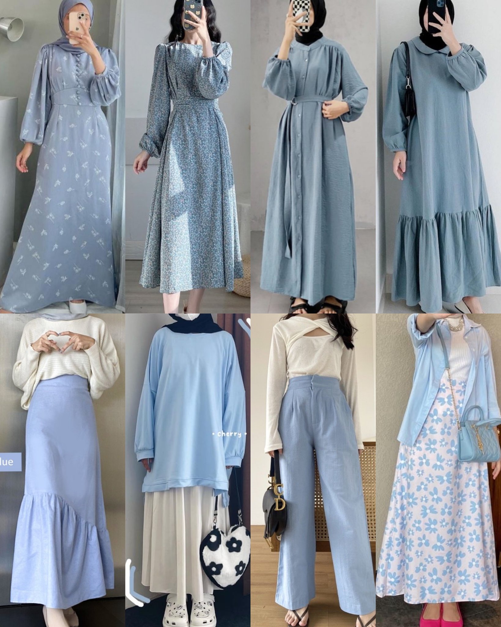 Casual blue cheap outfit