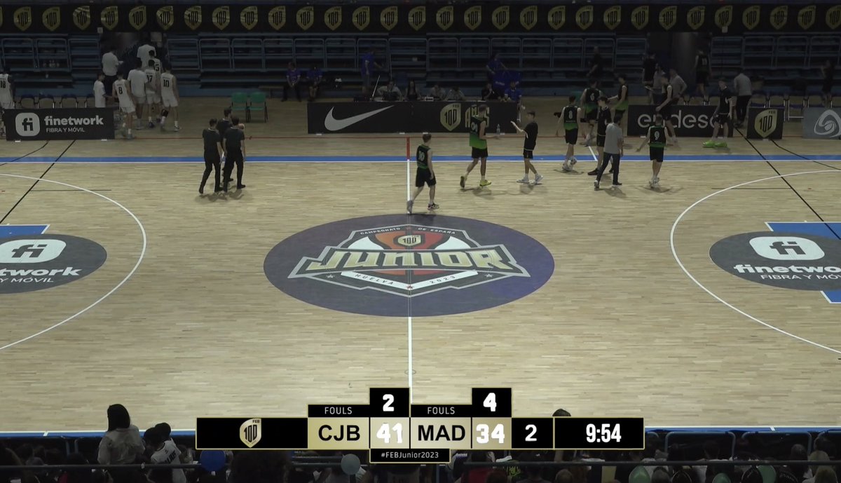 ⏸️ Descans a la final del #FEBJuniorM2023 ⏸️

<a href="/Penya1930/">Club Joventut Badalona</a> 41-34 <a href="/RMBaloncesto/">Real Madrid Basket</a> 

💪 Gran primera part. Seguim!!

#BadalonaÉsFutur