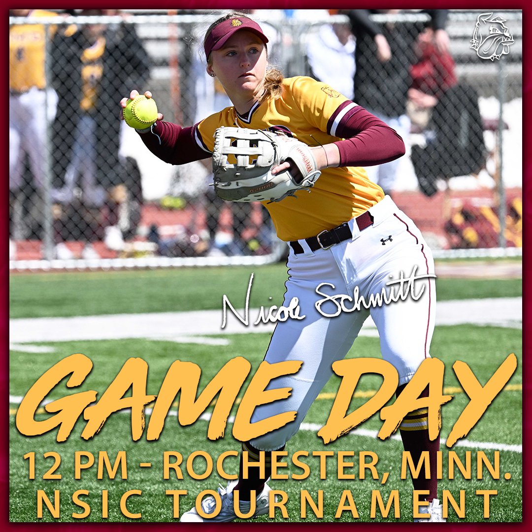 Win a game, win a #NSICTourney Championship.

📍 Rochester, Minn.
🆚 TBD (Augustana or St. Cloud State)
🕛 12 pm
💻 bit.ly/44mHWWp
📊 bit.ly/3nvagVT
#️⃣ #BulldogCountry #NSICTourney #NSICSB