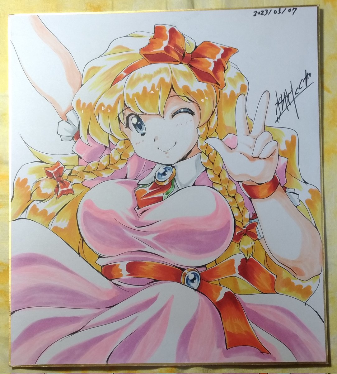 「明日のcomic1に持って行く色紙描きました!マリア兵器だもん 」|水城たくや@C102(日)ラ-23bのイラスト