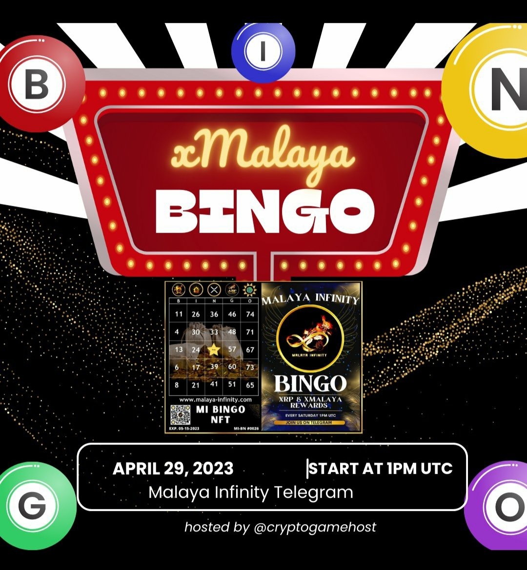 Join us later on xMalaya Bingo &amp; Update at 9:00 pm PHT. We hope to see you there and have fun with us!. 🫶✨

Visit Malaya Website
Malaya-infinity.com

#xMalaya