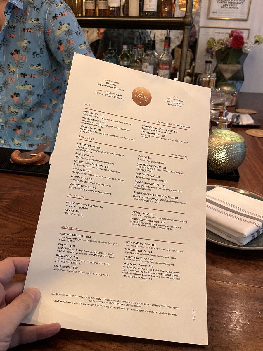 JimmyCuneyt's tweet photo. New York’ta süper “KUZU İNCİK”bulmanın dayanılmaz hafifliği. 
Şiddetle tavsiye “LEYLA” Upper West Side da 👌🏼🤩😋
#food #lambshank #NewYorkCity https://t.co/eujc6SSbaa