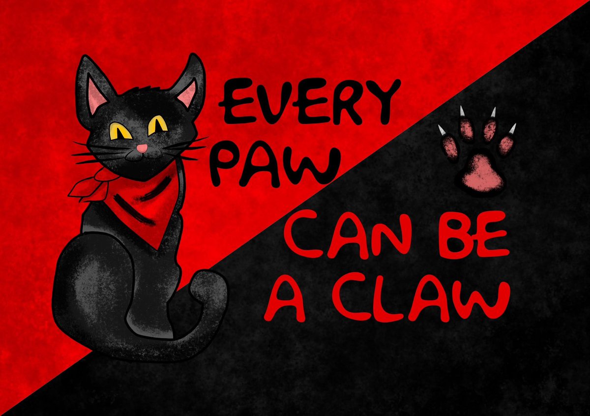 Every paw can be a claw. Poster made for #MayDay by local members.