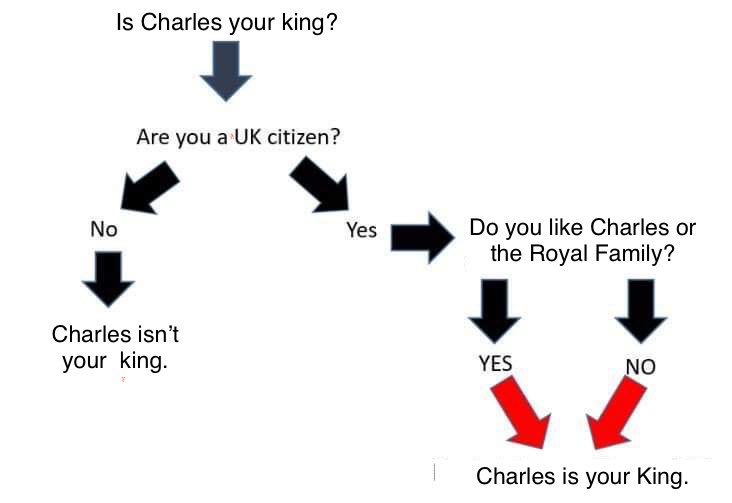 Flow chart for the simple folk. #ischarlesmyking #longlivetheking #kingcharles #godsavetheking