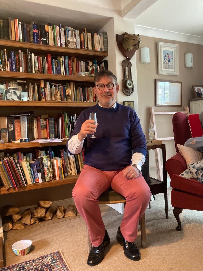 Watching the coronation while sat on the stool my grandfather sat on in the Abbey in 1953.