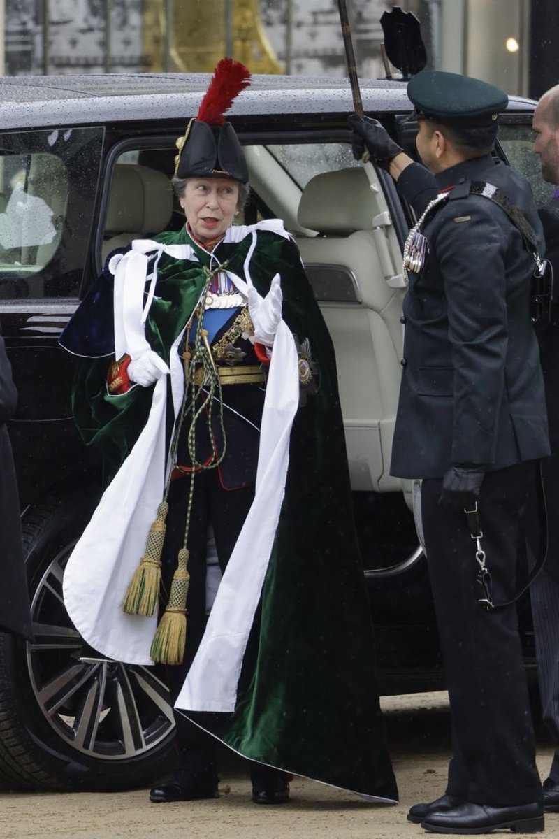 Princess Anne got back just in time from fighting the Napoleonic Wars.