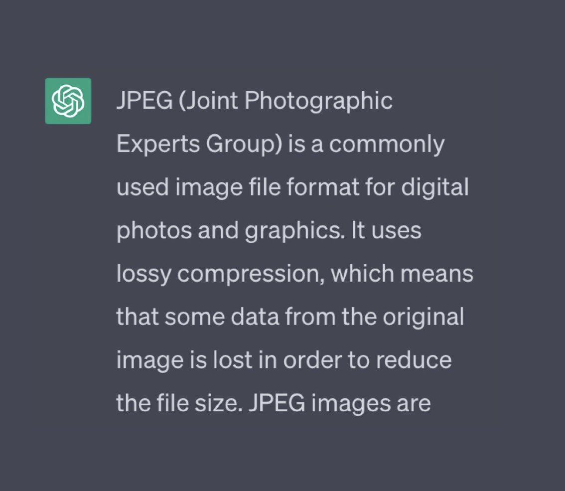 AiCryptoThreads's tweet photo. What is a #JPEG #NFTs #Crypto #Learning https://t.co/mHKnBvs2g1