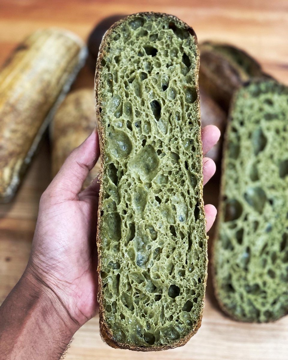 MahamadNadaf7's tweet photo. sPiNaCh SoUrDoUgH
.
.
.
.
#spinachsourdough #spinachbread #levain
#sourdough #spinach #sourdoughlovers #T55flour #spinachpuree #spinachsourdoughloaf
#Baker #Bake #boulangerie #boulanger https://t.co/LYiSMnHRZF