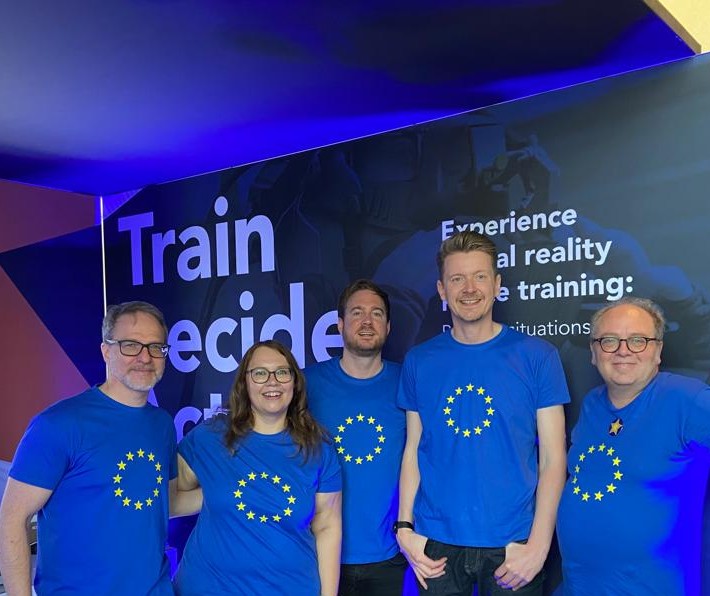 BHarthum's tweet image. So proud to be part of the #EUOpenDoors today in Brussels and presenting #SHOTPROS our research and technology project on #VR training for the police at the stand of @EUHomeAffairs