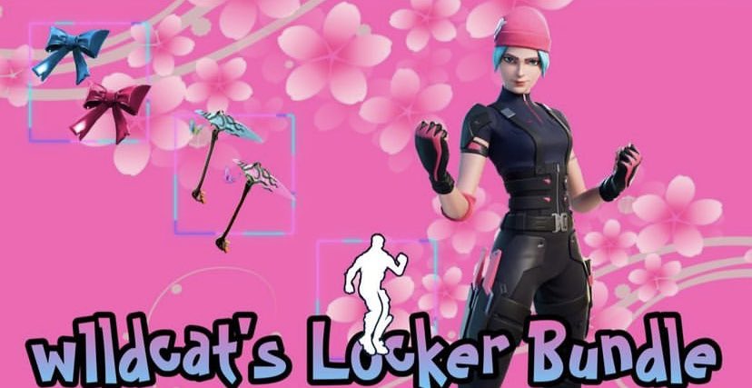 usecodew1ldcat's tweet image. A custom bow to match wildcat &amp;amp; a pink style to shard sickle would be 🔥🔥#customlocker #bundle #fortnite #concept