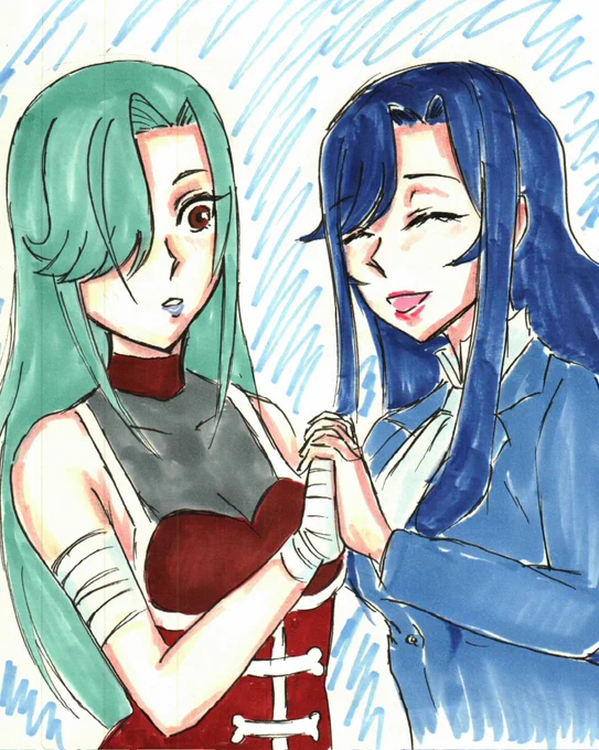 #プリキュア版深夜の真剣お絵描き60分一本勝負 お題「デパプリ」から「はつセク」。