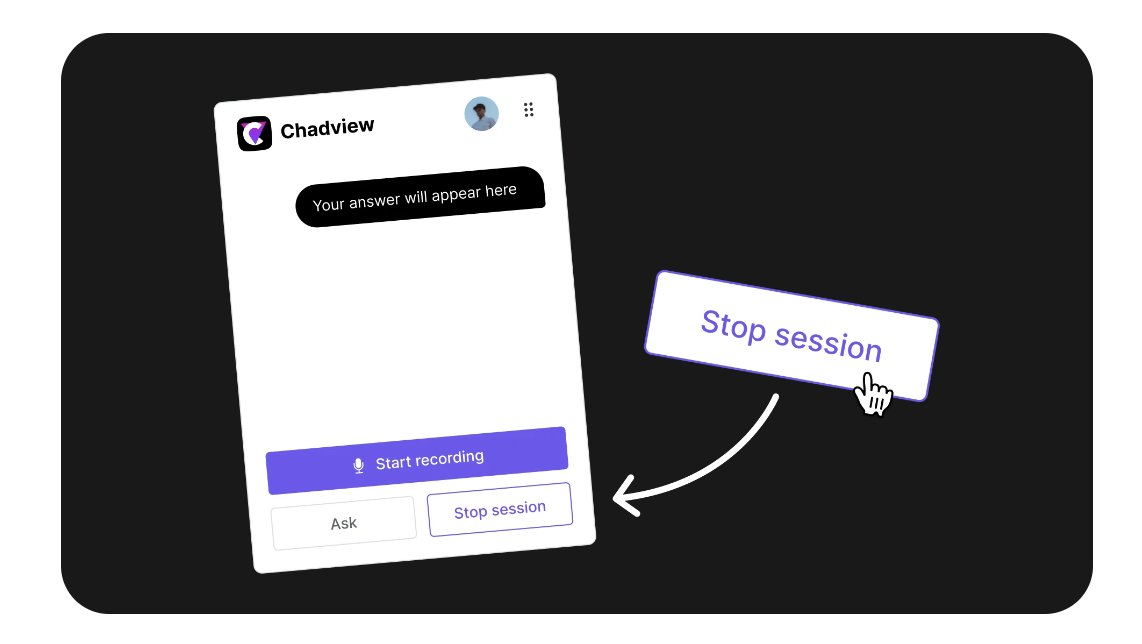 Chadviewcom's tweet photo. Little improvement:
We added the ability to leave feedback after the session for prompt problem reporting.
Also, be sure to click "Stop session" upon completion, as closing the tab with the extension will keep the session running and use up minutes. https://t.co/p2UOuTVnH1