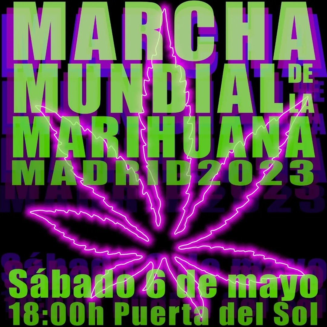Marihuanatv's tweet photo. Hoy reivindicamos nuestros derechos en la Marcha Mundial de la Marihuana #MMMM23
Nos vemos a las 18h en la Puerta del Sol
Prohibido el #cannabis...
¡¡por ser #concentrado!!
✊💚 https://t.co/eOyh1QjVfj