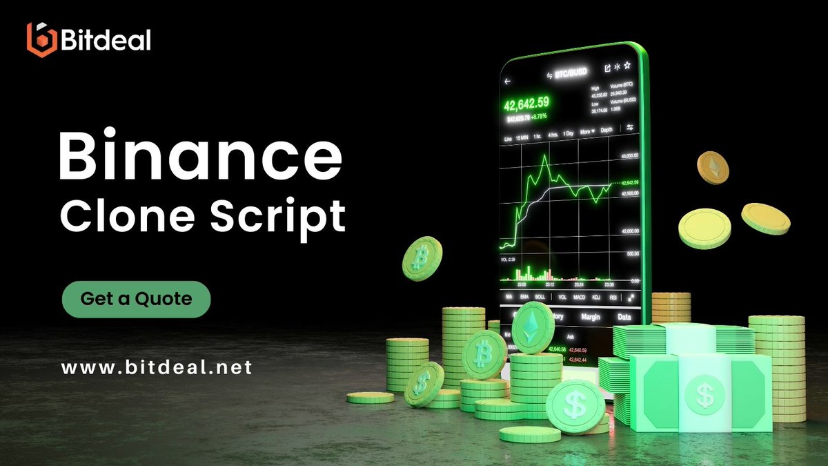 bitdeal001's tweet image. Start your crypto exchange business with confidence with Bitdeal&apos;s Binance Clone Script. Customize your platform to meet the demands of your customers
Tap to reach us &amp;gt; &amp;gt; bit.ly/3VzSXj3

#binanceclonescript #binancecloneapp #cryptoexchange #cryptocurrency #bitdeal
