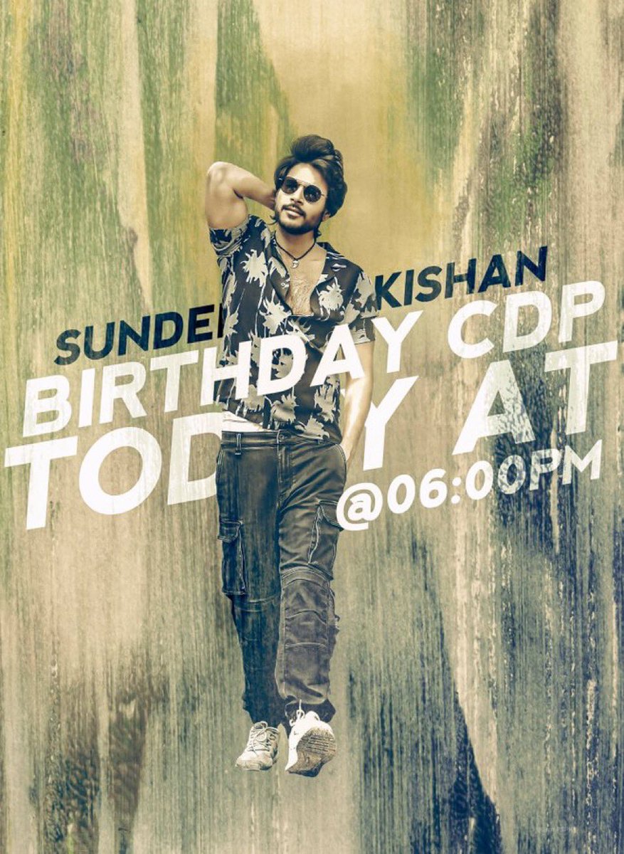 adisha200927's tweet photo. Happening and Promising actor
@sundeepkishan 's Birthday Special CDP
and Hashtag to be unveiled on 6 PM today
onwards lol
Stay Tuned
#Sundeepkishan #SK
#SundeepKishanBDayMonth https://t.co/Fc7PZSN4aN
