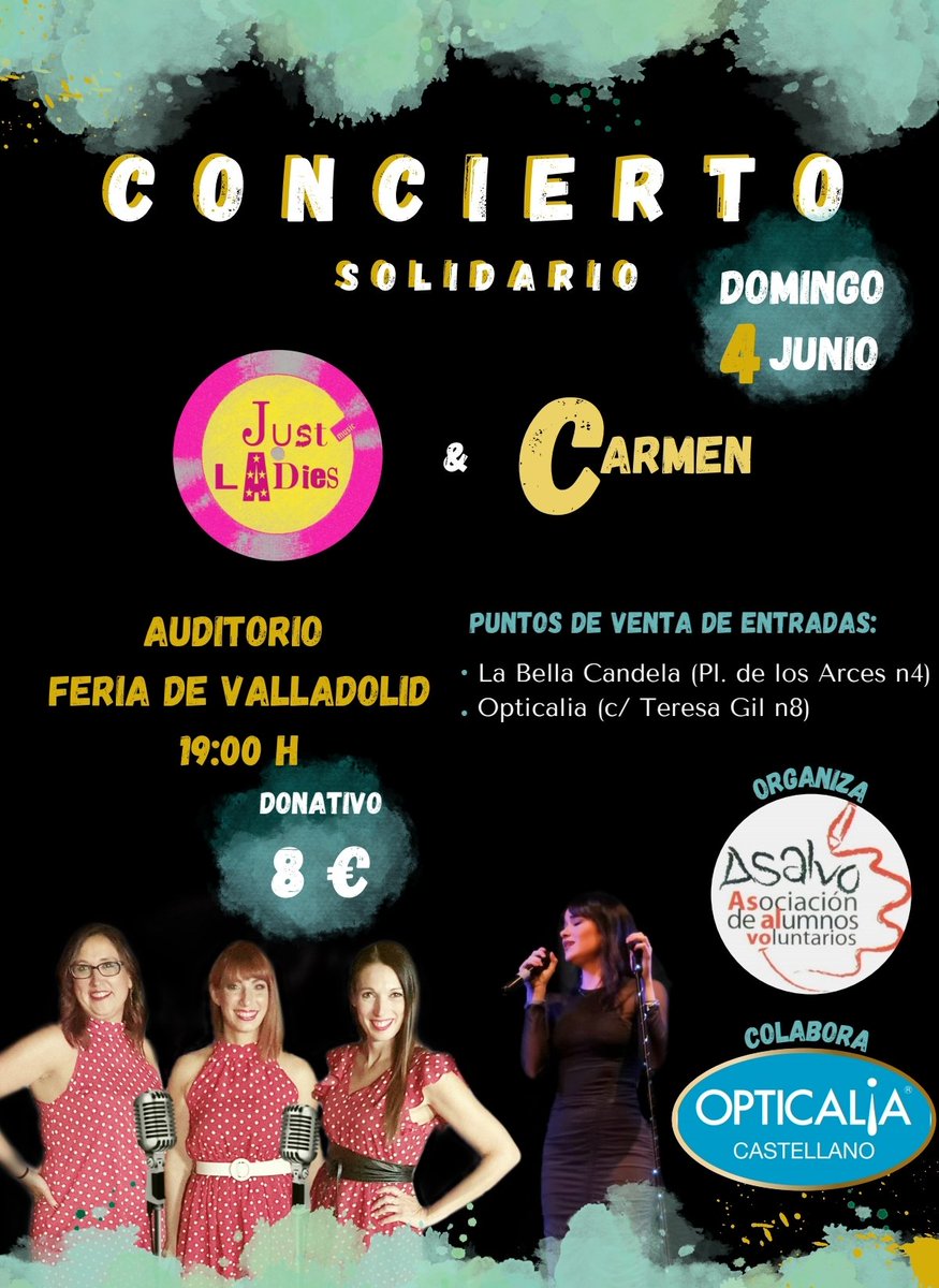 Concierto solidario. Domingo 4 de junio. En el auditorio Feria de Valladolid.
Os esperamos a todos !
