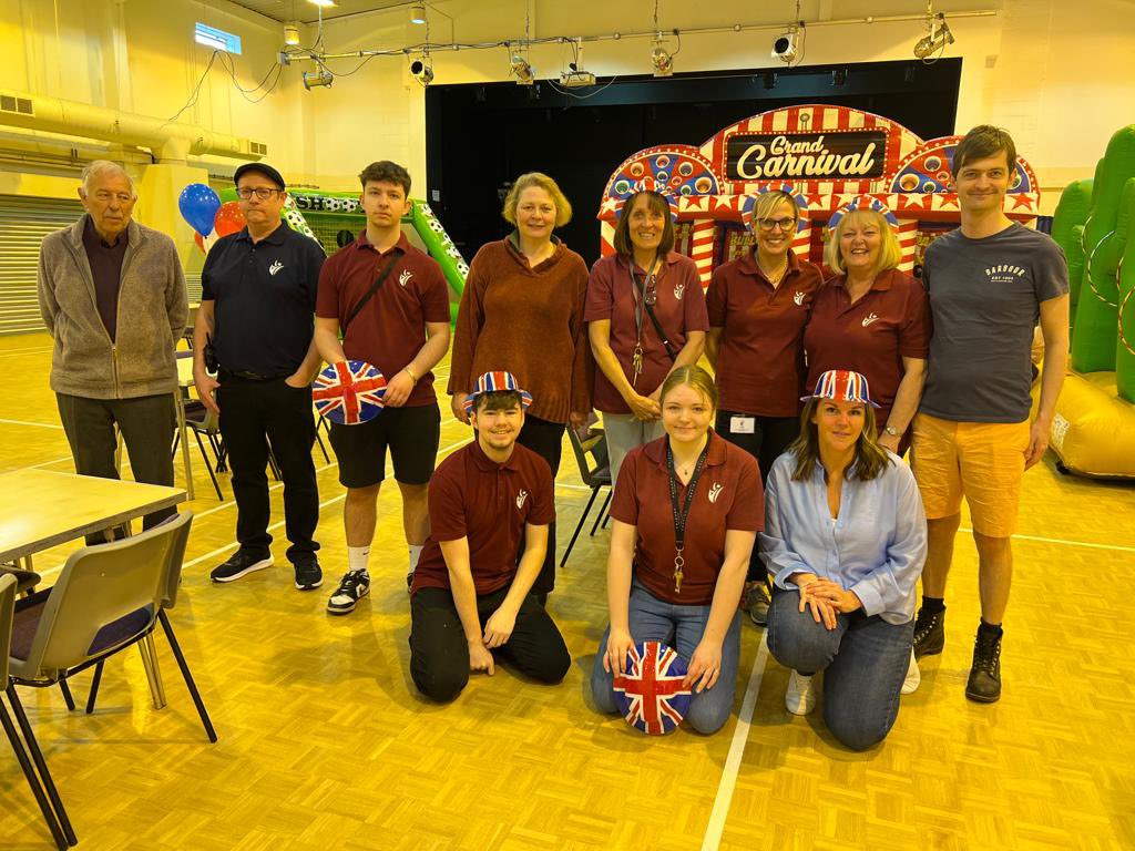 IrcaToday's tweet photo. We’re all set up to Celebrate the Coronation of King Charles III here at the Community Centre. Join us today and tomorrow indoors for food, drink, children’s face painting and play inflatables plus karaoke this evening from 6pm-9pm and Blackstar from 4pm tomorrow! https://t.co/ShzyBAm5Gc
