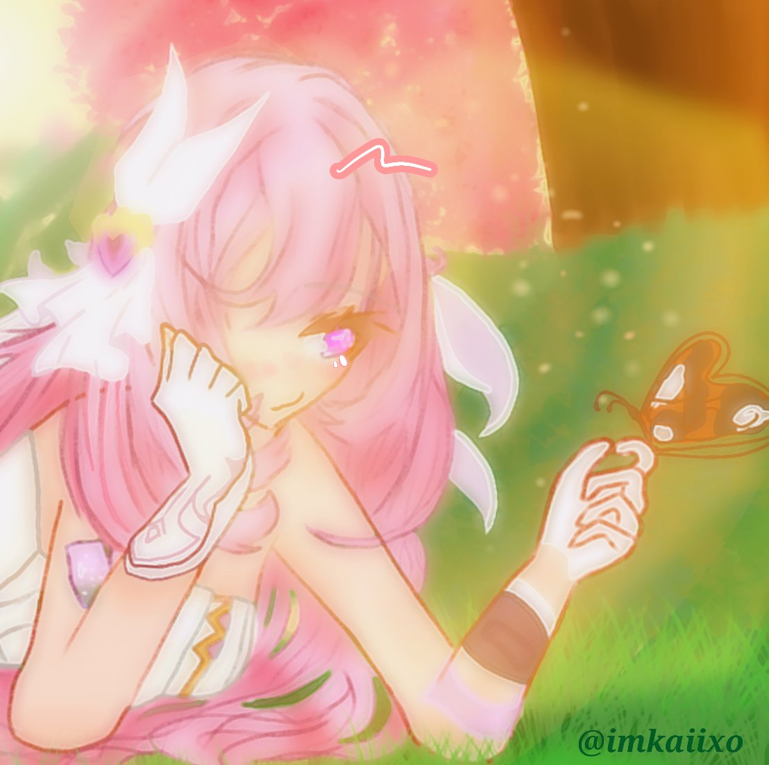 #Elysia #hi3
Not too proud of it but here's my first drawing of Elysia lol