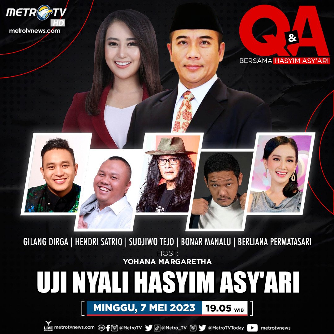 Nantikan Ketua @KPU_ID di @qna_metrotv #ujinyalihasyimasyari brsm @Yohana_MetroTV @sudjiwotedjo @GilangDirga @bonarmanalu @satriohendri #qnametrotv #qna #qnametrotv2023 #qnametrotv #metrotv #kpu_ri #talkshow #pemilu2024 #hasyimasyari #pestademokrasi #pemilu