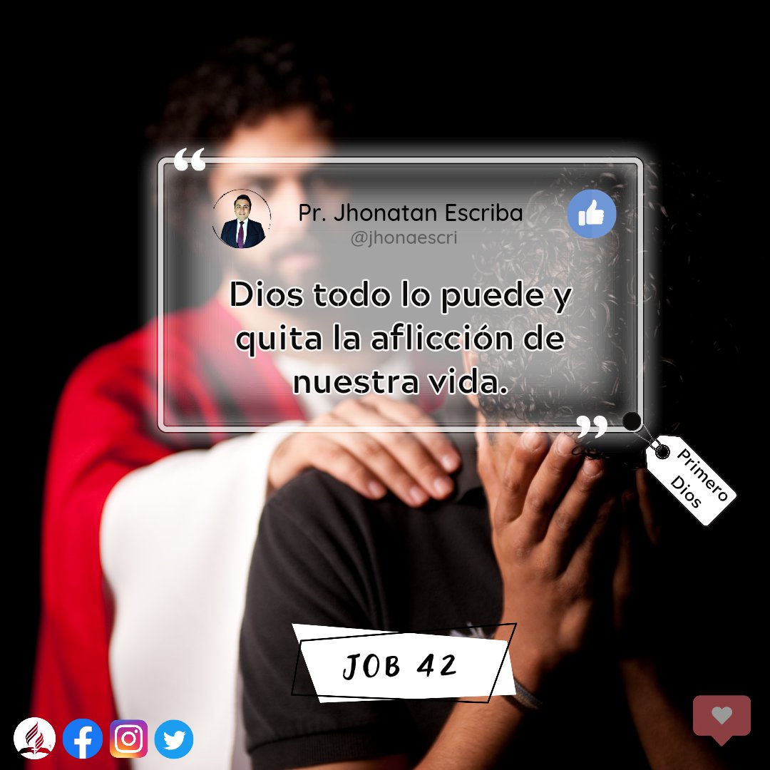 Pr_JEscriba's tweet photo. 📚 𝑹𝒆𝒂𝒗𝒊𝒗𝒂𝒅𝒐𝒔 𝒑𝒐𝒓 𝒔𝒖 𝑷𝒂𝒍𝒂𝒃𝒓𝒂 📖
🔴𝗔𝗧𝗘𝗡𝗖𝗜𝗢𝗡 𝗔𝗟 𝗠𝗘𝗡𝗦𝗔𝗝𝗘 𝘿𝙀 𝙃𝙊𝙔 🙏🏻✍🏻
༺  🄹🄾🄱 ④②༻
🗓 ⓿➏ 𝙙𝙚 𝙖𝙗𝙧𝙞𝙡 👇🏻 📸

#Sábado
#job #PrimeroDios #rpsp #firstgod #iasd #iasdsudamerica #ASolasConDios #rbhw #ReavivadosPorSuPalabra #Adventistas https://t.co/IhUotZy6ps